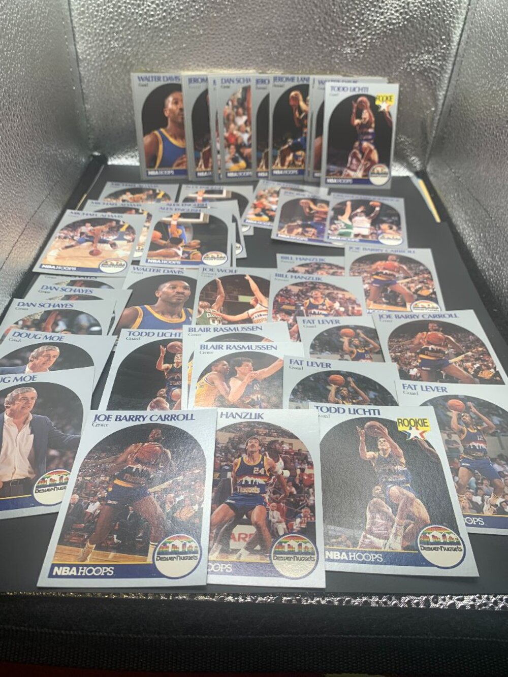 45ct 1990 NBA Hoops Denver Nuggets Basketball Trading Cards SELLING AS IS